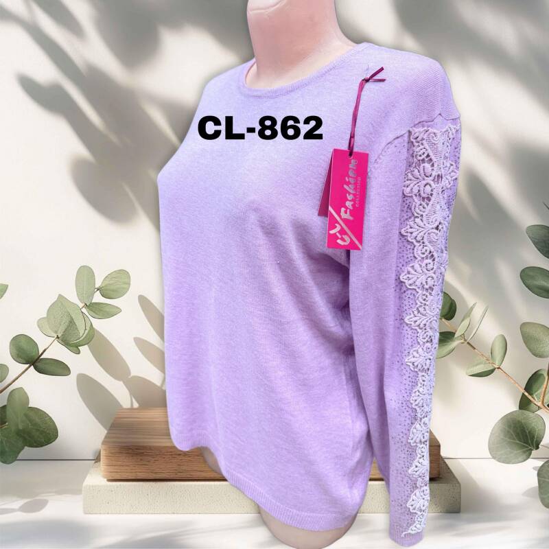 Swetry damskie Roz L-3XL. 1 kolor. Paczka 10 szt